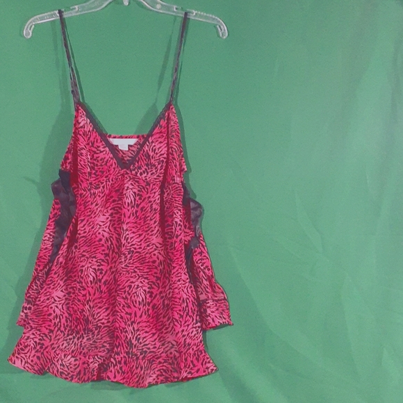 Victoria's Secret Other - Victoria's secret L pink animal print lingerie top